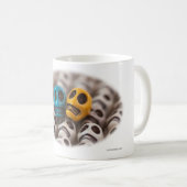 Blau und Gold Kaffeetasse (VorderseiteRechts)