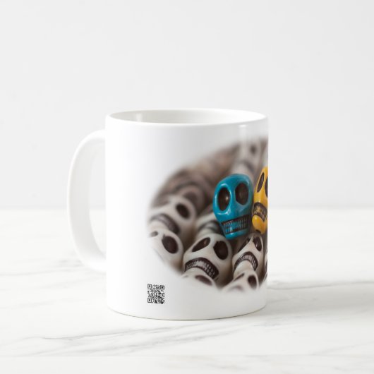 Blau und Gold Kaffeetasse (Vorderseite Links)