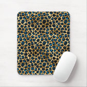 Blau und Gold Leopard Serie Design 4 Mousepad (Mit Mouse)