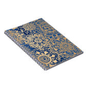 Blau und Gold Mandala Muster Notizblock (Rechte Seite)
