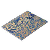 Blau und Gold Mandala Muster Notizblock (Linke Seite)