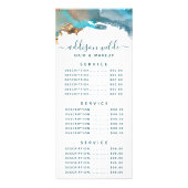 Blau und Gold Moderne Kunst Flüssige Aquarellfarbe Werbekarte (Vorne)