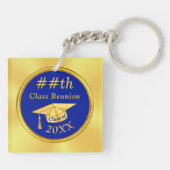 Blau und Gold, Personalisierte Wiedersehen-Geschen Schlüsselanhänger (Rückseite)