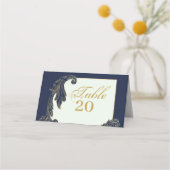 Blau und Gold Platzkarte (Rückseite)