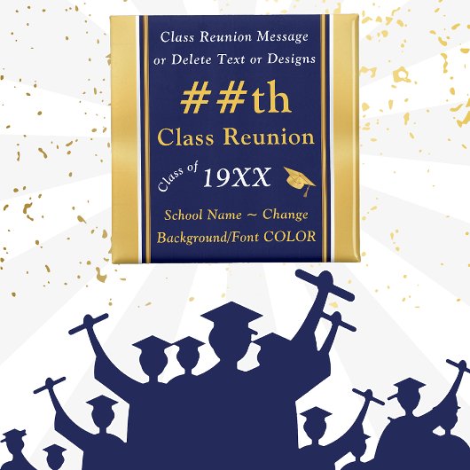 Blau und Gold, preisgünstige Wiedersehen-Geschenke Magnet