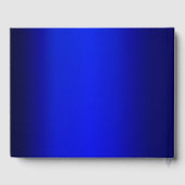 Blau und Gold Quinceanera Gästebuch (Rückseite)