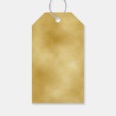 Blau und Gold Rahmen modern Geschenkanhänger (Rückseite)