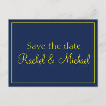 Blau und Gold Save the Date