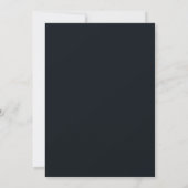 Blau und Gold Save the Date Einladung (Rückseite)