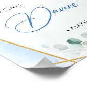 Blau und Gold Vertraut mir, dass du tanzen kannst Poster (Ecke)