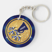 Blau und Gold, vielen Dank für Ihr Geschenk für Ch Schlüsselanhänger (Rückseite)