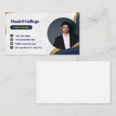 Blau und Gold Visitenkarte (Vorne/Hinten)