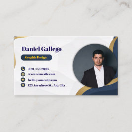 Blau und Gold Visitenkarte