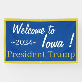 Blau und Gold Willkommen in Iowa Herr Präsident! B Banner