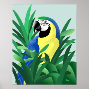 Blau- und Goldara Poster