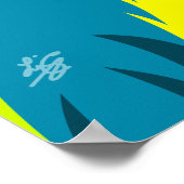 Blau- und Goldaras Papageien Poster (Ecke)