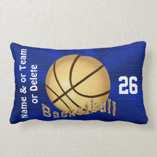 Blau-und Goldbasketball-Team-Geschenke Lendenkissen