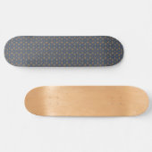Blau- und Goldblätterdesign Skateboard (Horizontal)