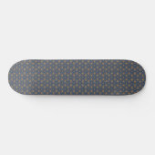 Blau- und Goldblätterdesign Skateboard (Horizontal)