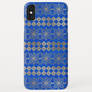 Blau und GoldBoho BlumenMandala-Muster Case-Mate iPhone Hülle