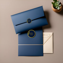 blau und golden : Aufkleber online : Hochzeit