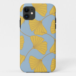 Blau-und GoldfallGinkgo Ginko Biloba Blätter Case-Mate iPhone Hülle
