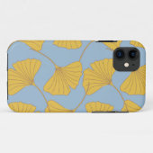 Blau-und GoldfallGinkgo Ginko Biloba Blätter Case-Mate iPhone Hülle (Rückseite (Horizontal))