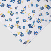 Blau und goldfarbene Blume Seidenpapier (Detail)