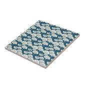 Blau- und Goldfolie Japanermuster Fliese (Seite)