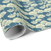 Blau- und Goldfolie Japanermuster Geschenkpapier (Rolleneckpunkt)