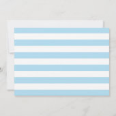 Blau-und GoldGlitzer-Taufe-Einladung Einladung (Rückseite)