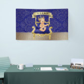Blau-und Goldjungen-Babyparty-Fahne Banner (Messeveranstaltung)