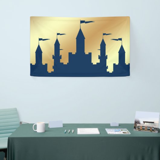 Blau-und Goldköniglicher Prinz Castle Banner (Messeveranstaltung)