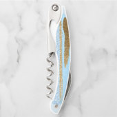 Blau-und Goldkorken-Schraube Kellnermesser (Vorderseite)