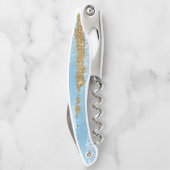 Blau-und Goldkorken-Schraube Kellnermesser (Rückseite)