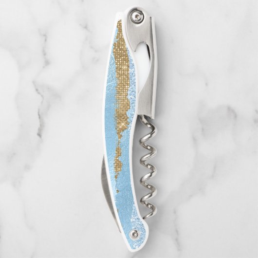 Blau-und Goldkorken-Schraube Kellnermesser (Rückseite)