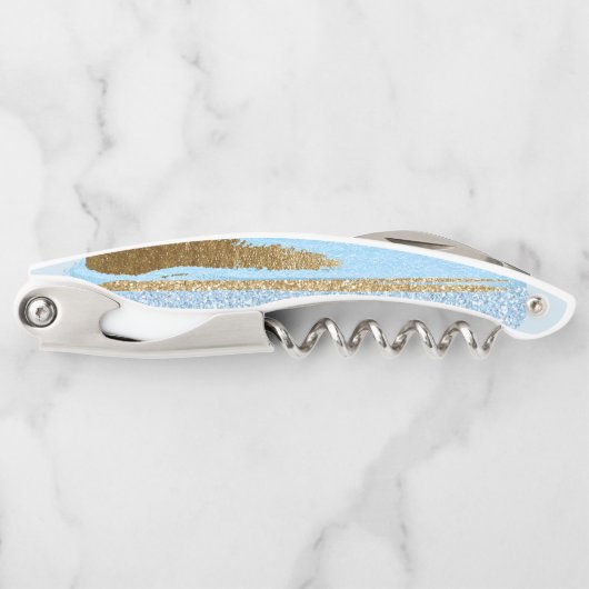 Blau-und Goldkorken-Schraube Kellnermesser (Vorderseite)