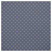 Blau-und Goldkrone Stoff (Muster)