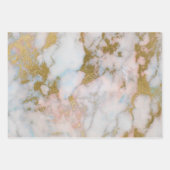 Blau- und Goldmarmor Geschenkpapier Set (Vorderseite 3)