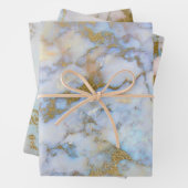 Blau- und Goldmarmor Geschenkpapier Set (Beispiel)