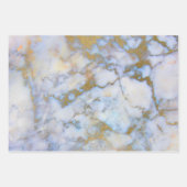 Blau- und Goldmarmor Geschenkpapier Set (Vorderseite)