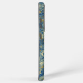 Blau- und Goldmarmor Samsung Galaxy Hülle (Rechte Seite)