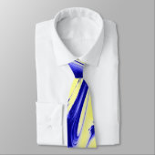 Blau-und Goldmarmordesigner-Hals-Krawatte Krawatte (Gebunden)