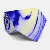 Blau-und Goldmarmordesigner-Hals-Krawatte Krawatte (Gerollt)