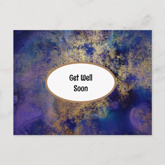 Blau und goldmarmoriert bekommen eine gute Postkar Postkarte (Vorderseite)