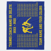 Blau-und Goldpersonalisierte Fleecedecke (Vorderseite)