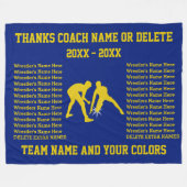 Blau-und Goldpersonalisierte Fleecedecke (Vorderseite (Horizontal))