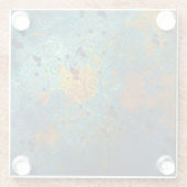 Blau-und Goldrebe Glasuntersetzer (Rückseite)