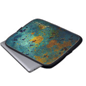 Blau-und Goldrebe Laptopschutzhülle (Vorne Knopf)