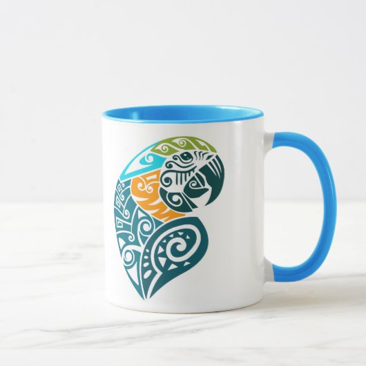 Blau und Goldstammes- Tätowierung macaw Tasse (Rechts)